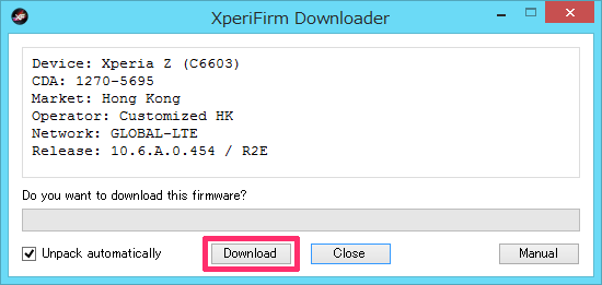 Flashtool XperiFirm 使い方 ftf 作成 Xperia