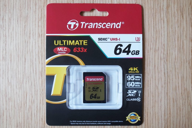 transcend-sdxc-uhs-i-u3 package