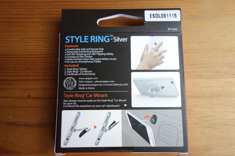 Spigen スタイルリング レビュー