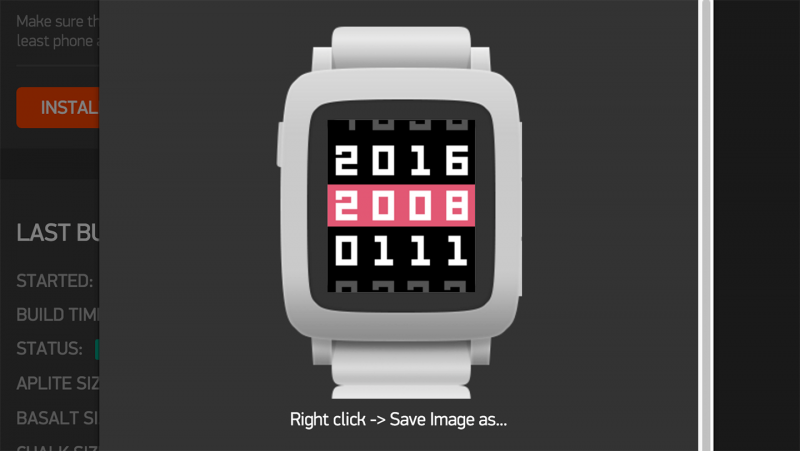 Pebble Time スクリーンショット
