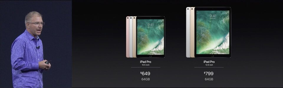 Apple WWDC 2017 10.5インチ iPad Pro