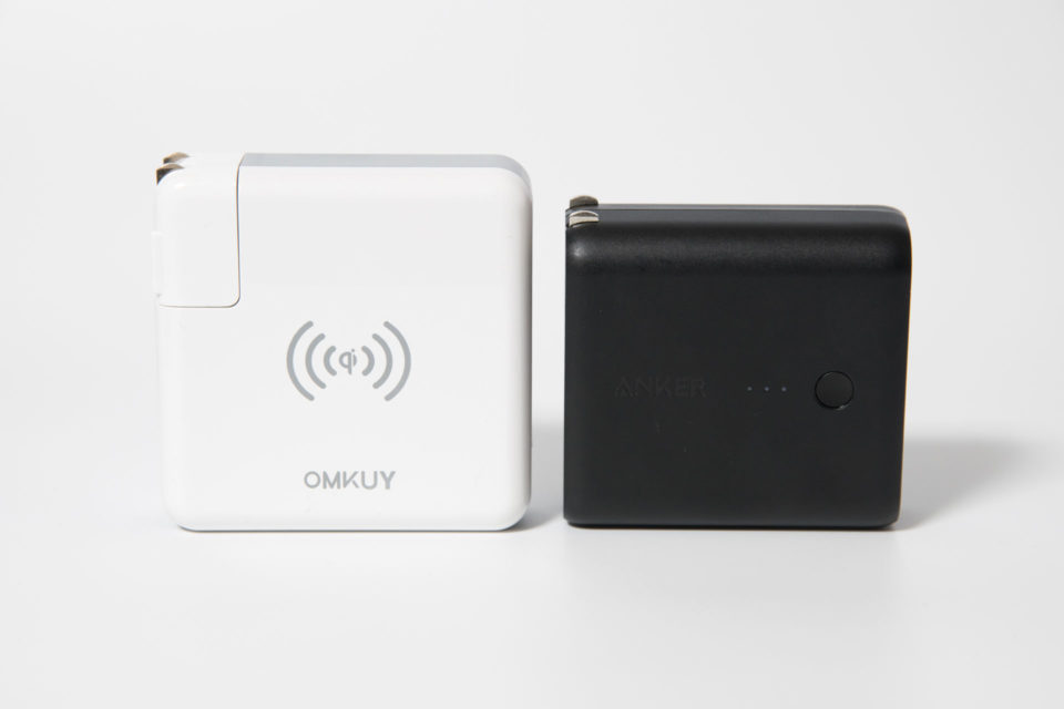 モバイルバッテリー qi ワイヤレス充電器とAnker PowerCore Fusionを比較