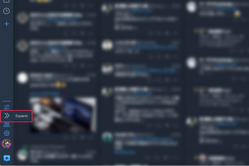 TweetDeck 左ペインを広げる