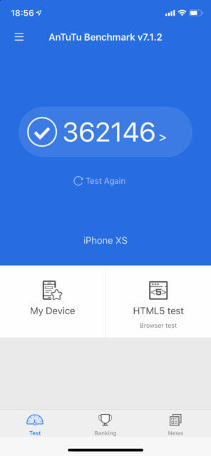 iPhone XS レビュー ベンチマーク