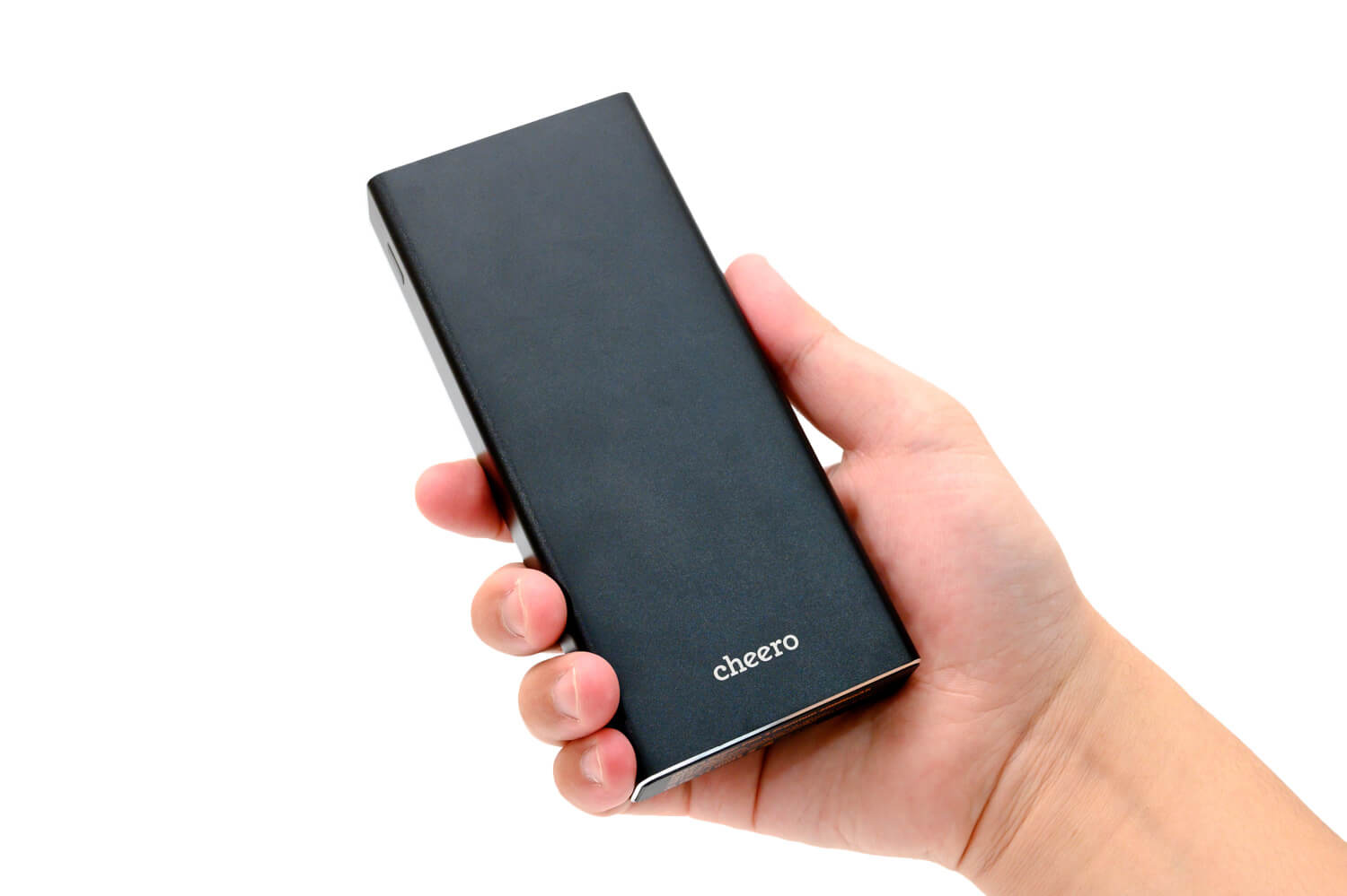 cheero Power Plus 5 Premium 20000mAh を手に持ってみたところ