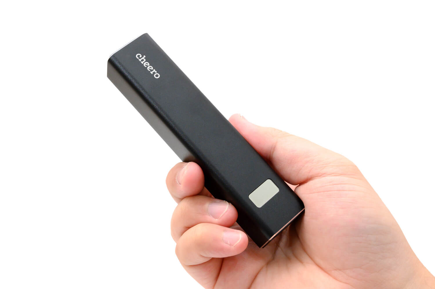 cheero Power Plus 5 Stick 5000mAh を手に持ってみたところ