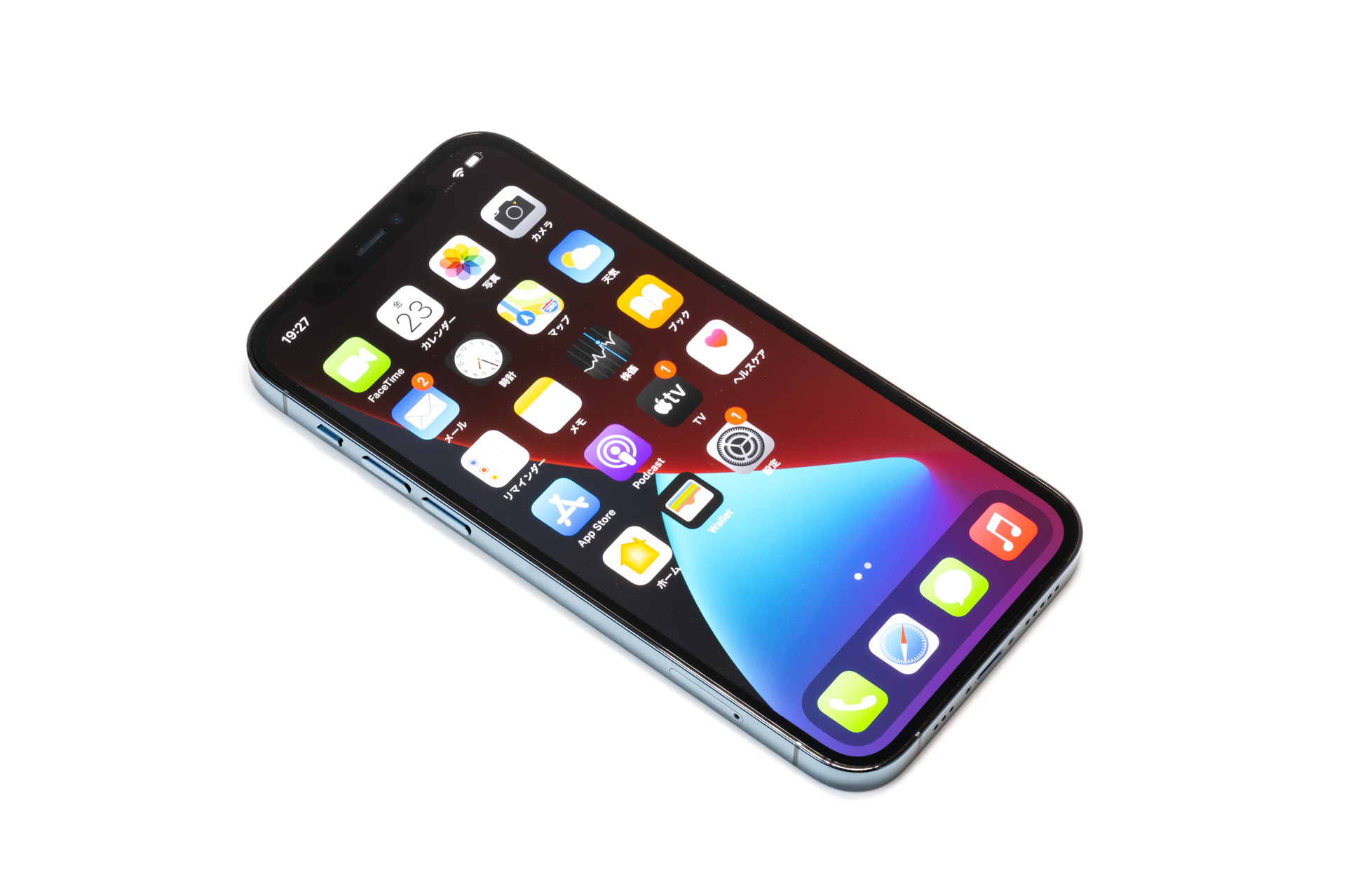 iPhone 12 Pro パシフィックブルー のディスプレイ面