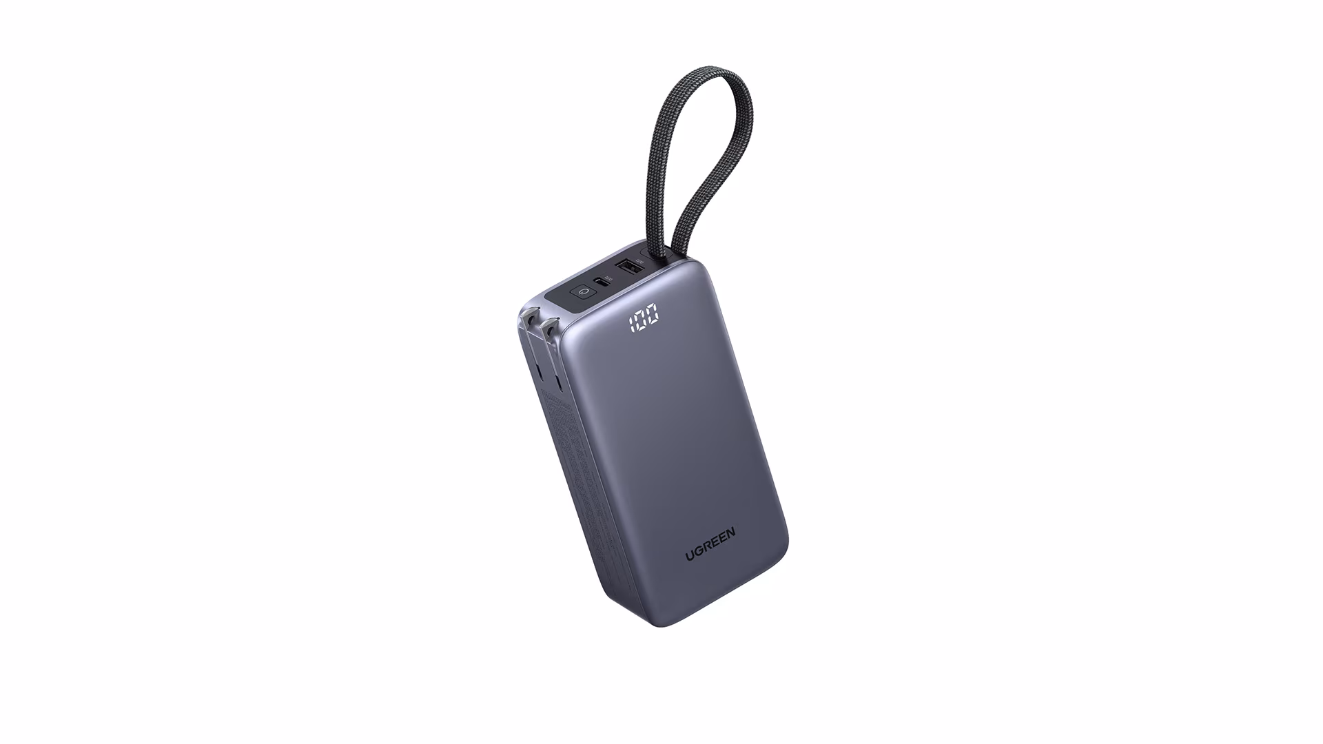 UGREEN、コンセント一体型の65W急速充電器＆モバイルバッテリーを発売　USB‑Cケーブル内蔵で持ち運びを簡単に
